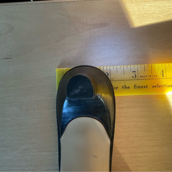 Gucci Satin Mules Womens Size 7 Black Leather Square Toe Slip On Shoes - Picture 13 of 13